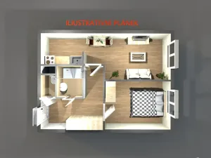 Pronájem bytu 2+kk, Praha - Černý Most, Vašátkova, 43 m2