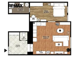 Pronájem bytu 2+kk, Plzeň, Edvarda Beneše, 57 m2