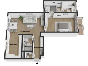 Prodej bytu 3+kk, Ostrava, Gen. Sochora, 61 m2