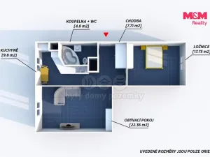 Prodej bytu 2+1, Rokycany - Nové Město, Na Pátku, 60 m2