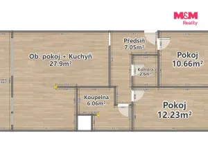 Pronájem bytu 3+kk, Praha - Prosek, Jablonecká, 66 m2
