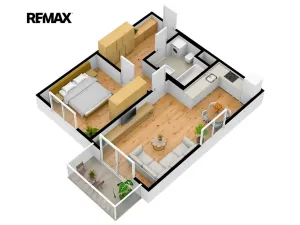 Pronájem bytu 2+kk, Praha - Hodkovičky, Šífařská, 57 m2