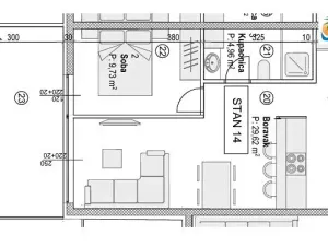 Prodej bytu 2+kk, Povljana, Chorvatsko, 44 m2