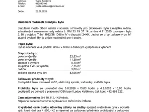 Pronájem bytu 2+kk, Děčín, Tržní, 53 m2