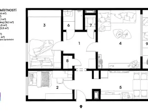 Prodej bytu 3+1, Brno, Mikuláškovo náměstí, 60 m2