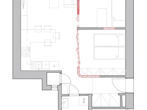 Pronájem bytu 2+kk, Brno, Pellicova, 47 m2