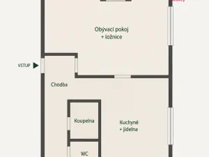 Prodej bytu 1+1, Hlubočky - Mariánské Údolí, Ciolkovského, 38 m2