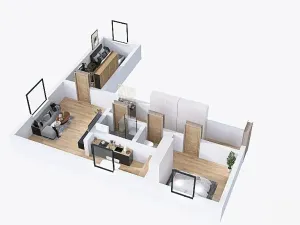 Prodej bytu 3+1, Kašperské Hory, Vimperská, 72 m2