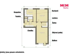 Prodej bytu 2+1, Sokolov, Heyrovského, 53 m2