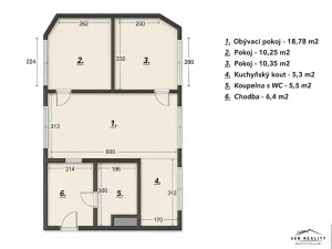 Prodej bytu 3+kk, Poděbrady, Táboritská, 57 m2