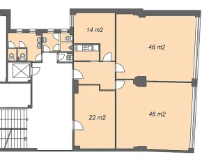 Pronájem kanceláře, Praha - Nové Město, Politických vězňů, 153 m2