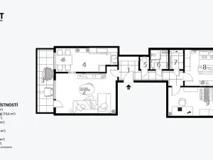 Prodej bytu 3+1, Praha - Žižkov, Ostromečská, 72 m2
