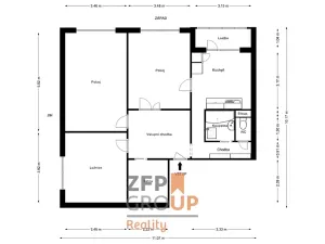 Prodej bytu 3+1, Brno, Sosnová, 82 m2