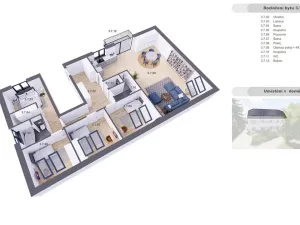 Prodej bytu 5+kk, Praha - Holyně, náměstí Pod lípou, 152 m2