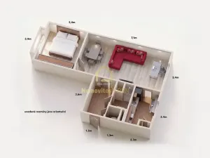 Pronájem bytu 2+1, Ostrava, Na Široké, 57 m2