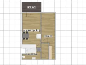 Pronájem bytu 2+kk, Praha - Střížkov, Makedonská, 46 m2