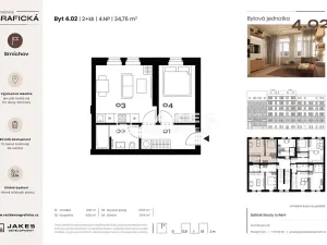 Prodej bytu 2+kk, Praha - Smíchov, Grafická, 35 m2
