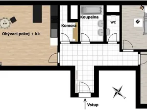 Pronájem bytu 3+kk, Praha - Karlín, U Mlýnského kanálu, 82 m2