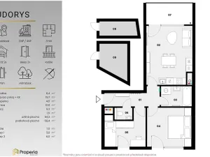 Prodej bytu 3+kk, Praha - Hlubočepy, Dostalové, 55 m2