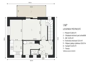 Prodej rodinného domu, Pustiměř, Konečná, 86 m2