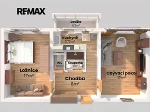 Prodej bytu 2+1, Karviná, Na Kopci, 57 m2