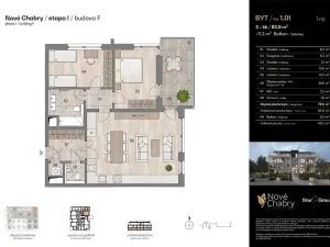 Prodej bytu 3+kk, Praha - Dolní Chabry, U Václava, 83 m2