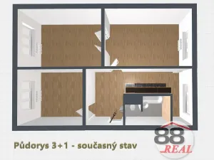 Prodej bytu 3+1, Klášterec nad Ohří, Školní, 64 m2