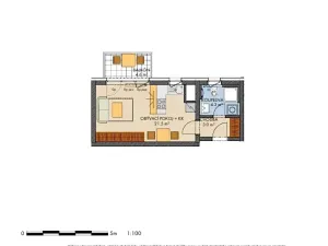 Prodej bytu 1+kk, Praha - Vysočany, Pod Harfou, 30 m2