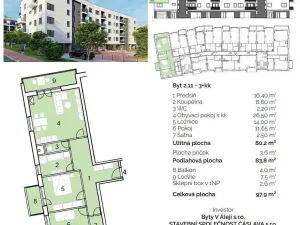 Prodej bytu 3+kk, Hustopeče, 97 m2