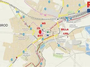 Pronájem bytu 2+1, Český Brod, Želivského, 48 m2