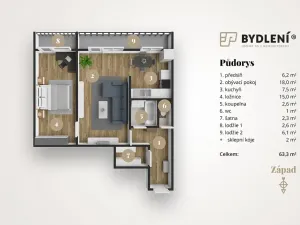 Prodej bytu 2+1, Osek, Hrdlovská, 61 m2