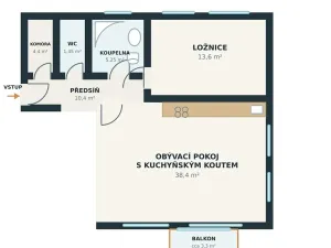 Pronájem bytu 2+kk, Úherce, Hlavní, 73 m2