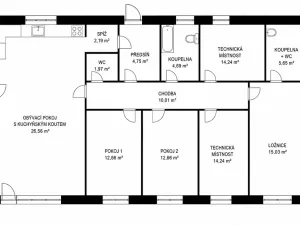 Prodej rodinného domu, Chotýčany, 109 m2