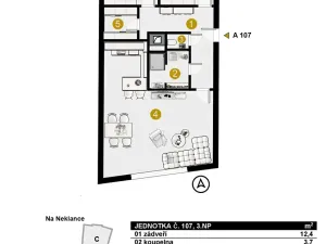 Prodej bytu 3+kk, Praha - Smíchov, Nad Koulkou, 96 m2
