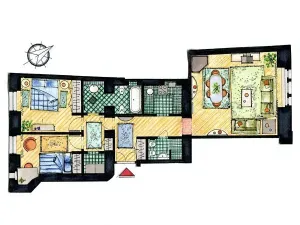 Pronájem bytu 3+1, Praha - Nové Město, Odborů, 81 m2