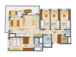 Prodej bytu 5+kk, Praha - Chodov, Bartůňkova, 106 m2