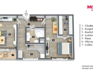 Prodej bytu 2+1, Chomutov, Holešická, 62 m2