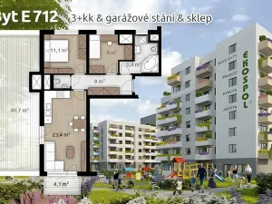 Prodej bytu 3+kk, Praha - Hostivař, U továren, 65 m2
