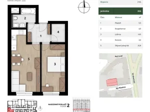 Prodej bytu 2+kk, Praha - Smíchov, Na Plzeňce, 53 m2