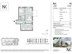 Prodej bytu 3+kk, Třeboň, Na Kopečku, 72 m2