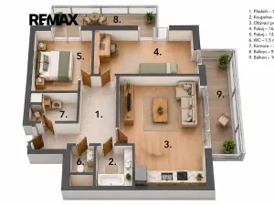 Prodej bytu 3+kk, Praha - Letňany, Hlučkova, 81 m2