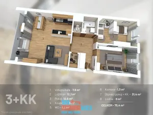 Prodej bytu 3+kk, Praha - Písnice, Výletní, 70 m2