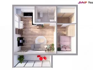 Pronájem bytu 2+kk, Modřice, K Lesu, 39 m2