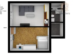 Pronájem bytu 2+kk, Praha - Libeň, Novákových, 41 m2