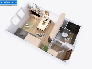 Pronájem bytu 1+kk, Velké Hamry, 24 m2