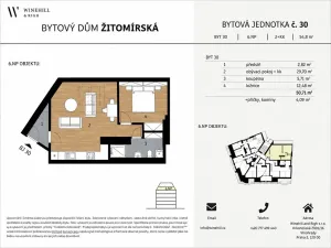Prodej apartmánu, Praha - Vršovice, Žitomírská, 58 m2