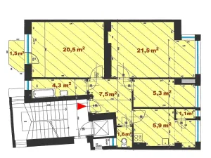 Pronájem bytu 3+1, Brno, Smetanova, 68 m2