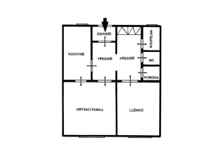 Prodej bytu 2+1, Praha - Kobylisy, Burešova, 62 m2