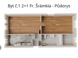 Pronájem bytu 2+1, České Budějovice, Fráni Šrámka, 73 m2