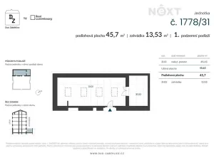 Prodej kanceláře, Praha - Záběhlice, U zákrutu, 45 m2